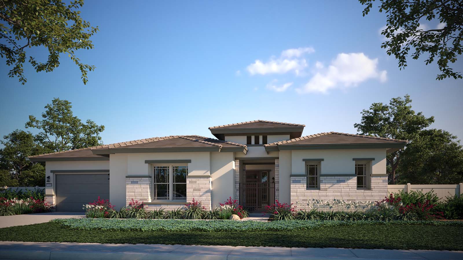 Exterior Elevation B - Plan One - Acacia at Sommers Bend